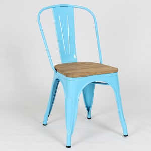 Chaise en fer et bois massif