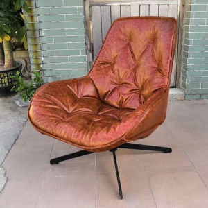 Canapé-fauteuil en cuir nordique pivotant squelette en acier