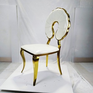 Chaise de salle à manger en éponge et acier inoxydable