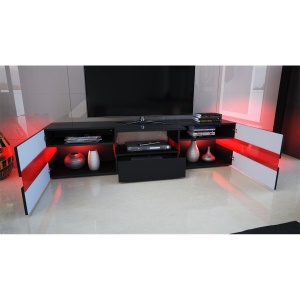 Meuble TV en matériau de panneaux de particules avec lumières LED