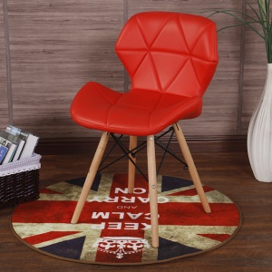 Chaise de salle à manger en bois massif PU cuir artificiel