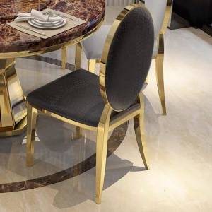 Chaise de salle en éponge et acier inoxydable