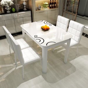 Set de table et de chaise en verre trempé résistant aux hautes températures