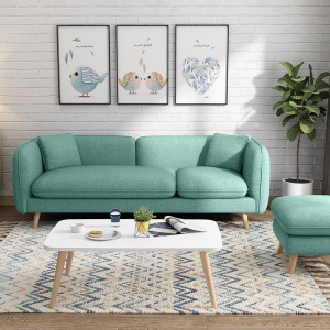 Canapé en tissu déhoussable et lavable  en bois massif