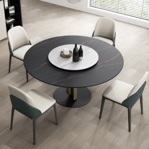 Table à manger et chaise avec plateau tournant