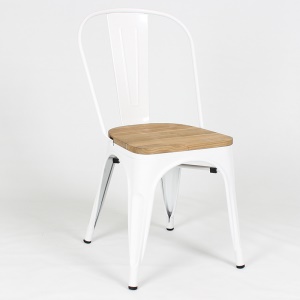 Chaise en fer et bois massif