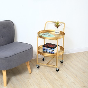 Table mobile métallique deux niveaux