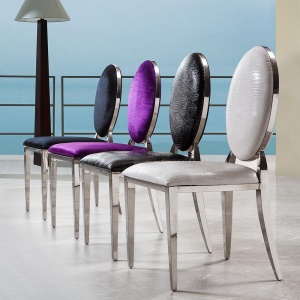 Chaise de salle en éponge et acier inoxydable