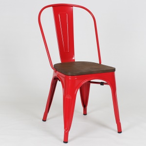 Chaise en fer et bois massif