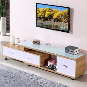 Meuble TV en verre trempé