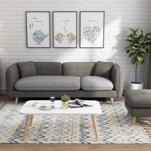 Canapé en tissu déhoussable et lavable  en bois massif