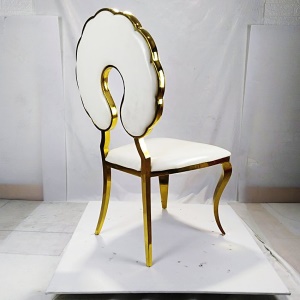 Chaise de salle à manger en éponge et acier inoxydable