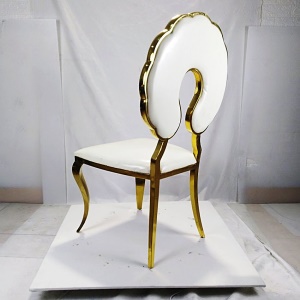 Chaise de salle à manger en éponge et acier inoxydable