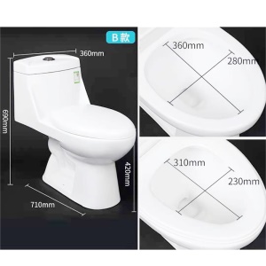 WC à Siphon silencieux en céramique