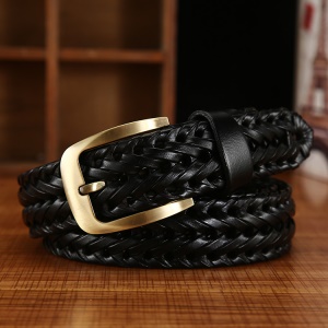 Ceinture tissé à la main pour femmes boucle en alliage