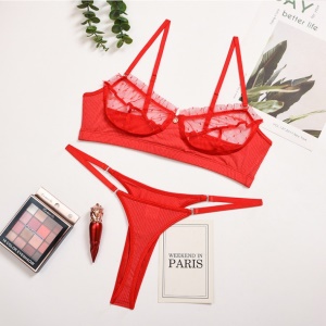 Lingerie femme ensemble dentelle maillage