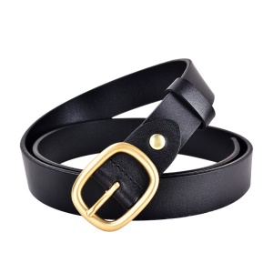 Ceinture pour femme en cuir avec boucle en cuivre massif