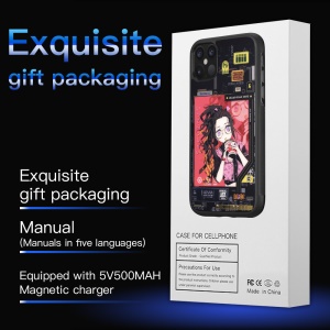 IPhone coque en plastique de téléphone mobile Lumineux dynamique Batterie autonome