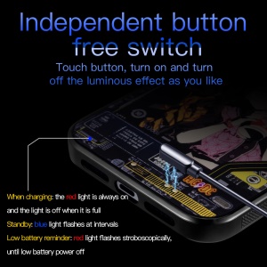 IPhone coque en plastique de téléphone mobile Lumineux dynamique Batterie autonome