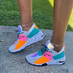 Femmes chaussures de loisir en cuir artificiel Semelle épaisse
