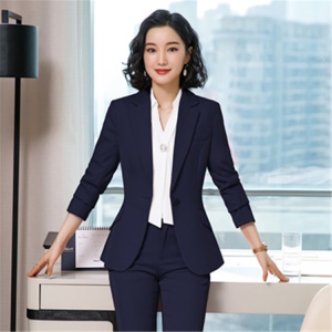 Costume femme ensemble de 2pcs (blazer chic+pantalon) en fibre de polyester