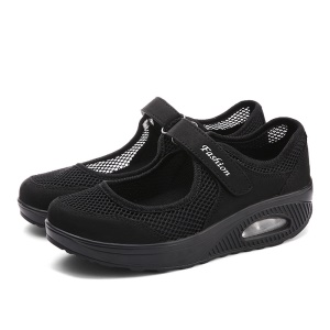 Chaussures casual pour femmes en mailles cuir artificiel