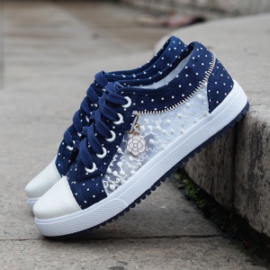 Chaussures casual plates pour femmes tissu mailles