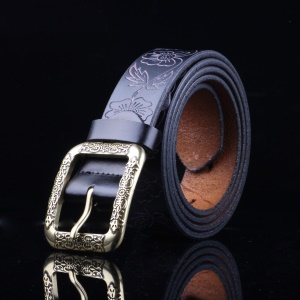 Ceinture en cuir pour femmes Boucle en alliage