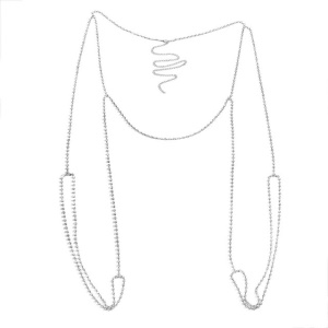 chaîne de corps multicouche pour femme en strass artificiel