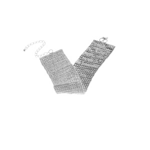 Bracelet de cheville en alliage et diamant artificiel pour femmes