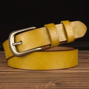 Ceinture en cuir pour femmes Boucle en alliage