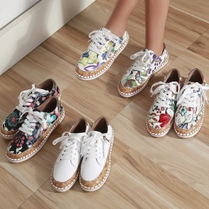 Femme Chaussures décontractés en PU cuir artificiel Semelle plate