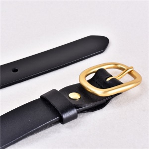 Ceinture pour femme en cuir avec boucle en cuivre massif