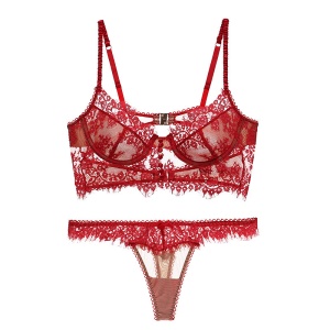 Lingerie femme ensemble de soutien gorge et culotte en dentelle