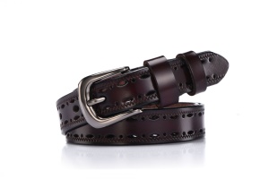 Ceinture en cuir pour femmes avec boucle en alliage