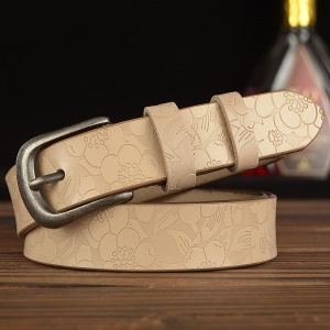 Ceinture en cuir pour femmes Boucle en alliage