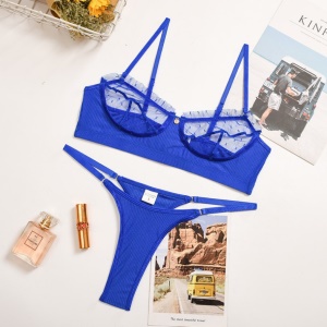 Lingerie femme ensemble dentelle maillage