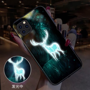 Coque de protection pour téléphone portable IPhone en verre trempé luminescent à commande vocale