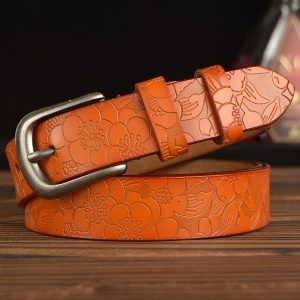 Ceinture en cuir pour femmes Boucle en alliage