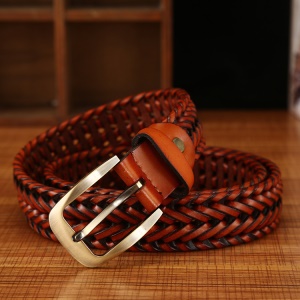 Ceinture tissé à la main pour femmes boucle en alliage