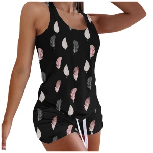 Ensemble de pyjama pour femmes set de 2 pièces en spandex