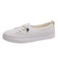 Chaussures casual plates pour femmes en cuir PU artificiel