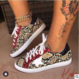 Femmes décontractées chaussures avec motif peau de serpent