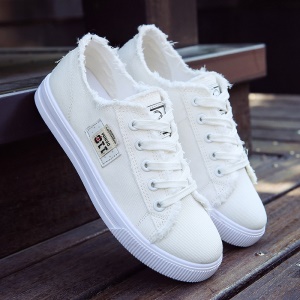 Chaussures en canvas pour femmes semelle en caoutchouc