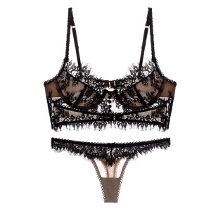 Lingerie femme ensemble de soutien gorge et culotte en dentelle