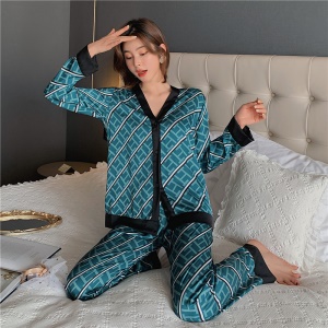 Femme pyjama en soie glacée Set de 2 pièces