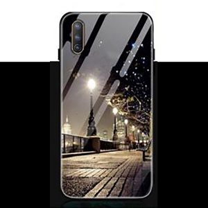 IPhone Étui de protection pour téléphone verre trempé lumineux avec dessin animé