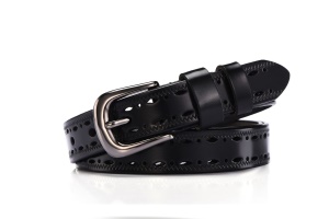 Ceinture en cuir pour femmes avec boucle en alliage
