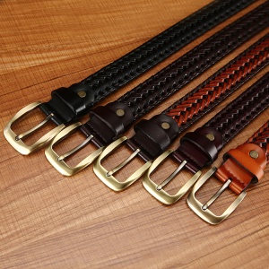 Ceinture tissé à la main pour femmes boucle en alliage