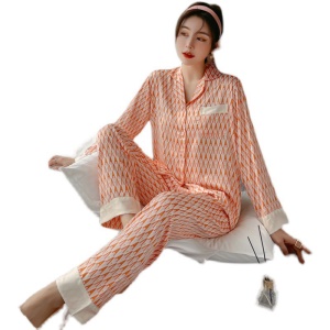 Femme pyjama en soie glacée Set de 2 pièces